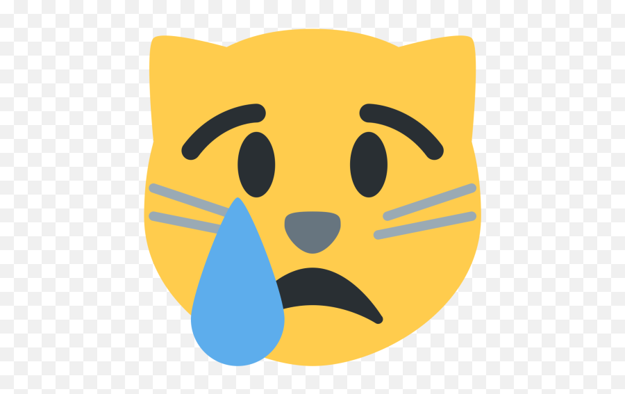 Cat Icon Of Flat Style - Crying Cat Face Emoji Png,Sad Cat Png