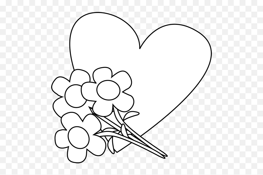 Heart Black And White Clipart - Valentine Heart Clipart Black And White Png,White Hearts Png