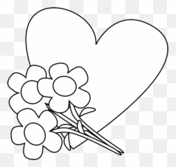 Heart Black And White Clipart - Valentine Clipart Black And White png