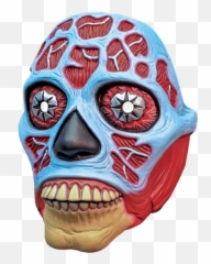 They Live Alien Injection Face Mask Rowdy Roddy Piper - png