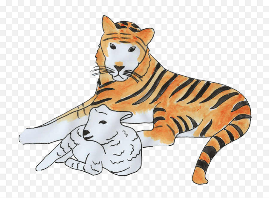 The Lamb And Tyger - Investigate The Romantic Poems Tiger And Lamb Png,Lamb Of God Icon