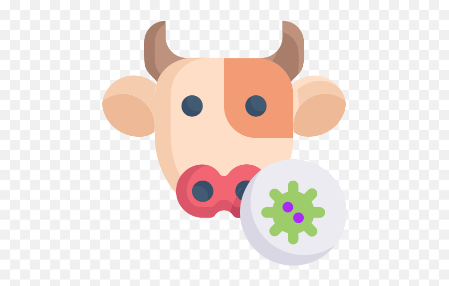 Cow Virus Free Icon - Iconiconscom Vaca Virus Png,Cute Cow Icon