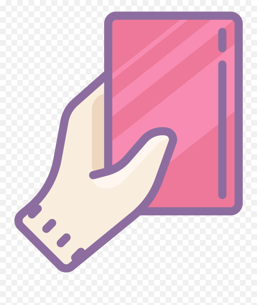 Download Itu0027s An Icon With A Hand Holding Rectangular Foul - Horizontal Png,Hand Holding Icon