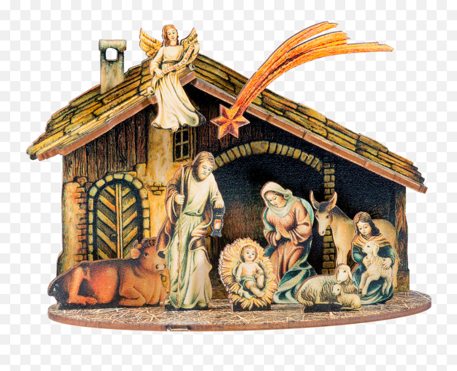 Käthe Wohlfahrt - Online Shop Self Assembly Crib Birth Of Christ Christmas Decorations And More Christian Cross Png,Crib Png