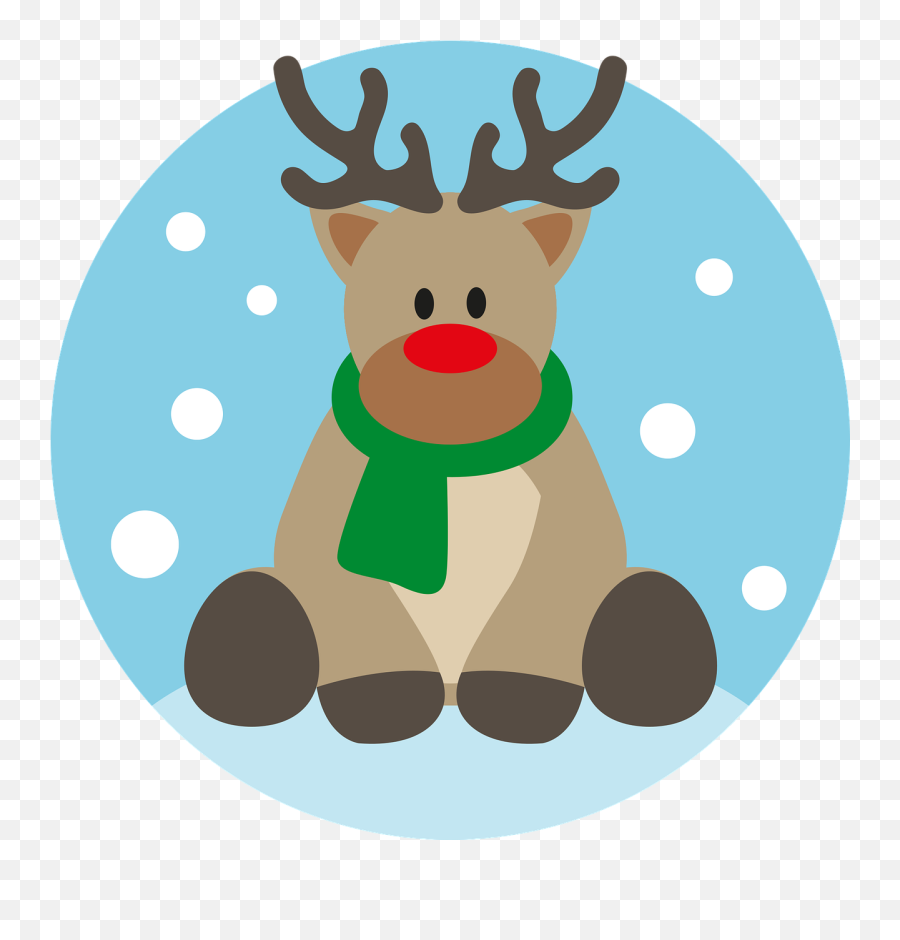 Reindeer Rudolph Christmas - Free Vector Graphic On Pixabay Rodolfo El Reno Png,Rudolph Png