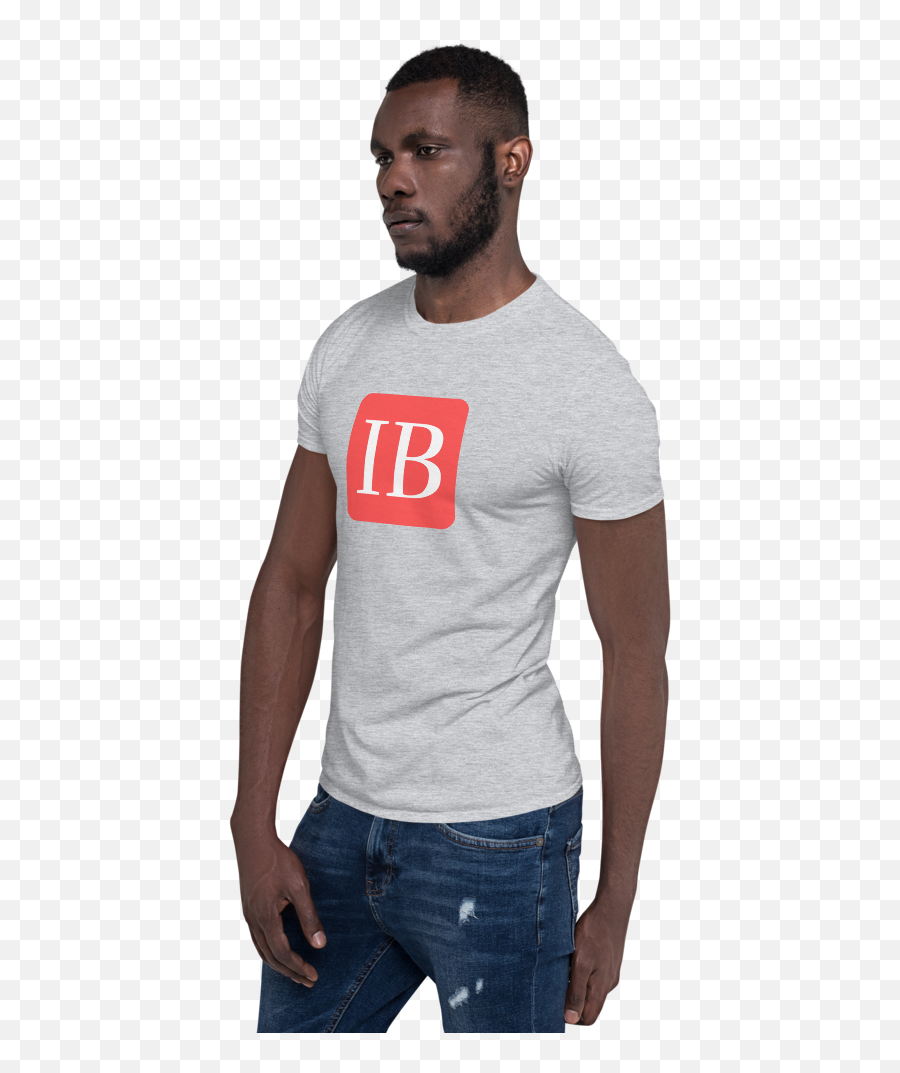 Menu2019s Ib Fashion Short Sleeve Branded Logo Shirt U2014 Ibexclusive Png Jean Grey