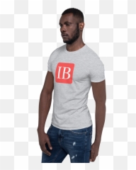 Menu2019s Ib Fashion Short Sleeve Branded Logo Shirt U2014 Ibexclusive Png Jean Grey