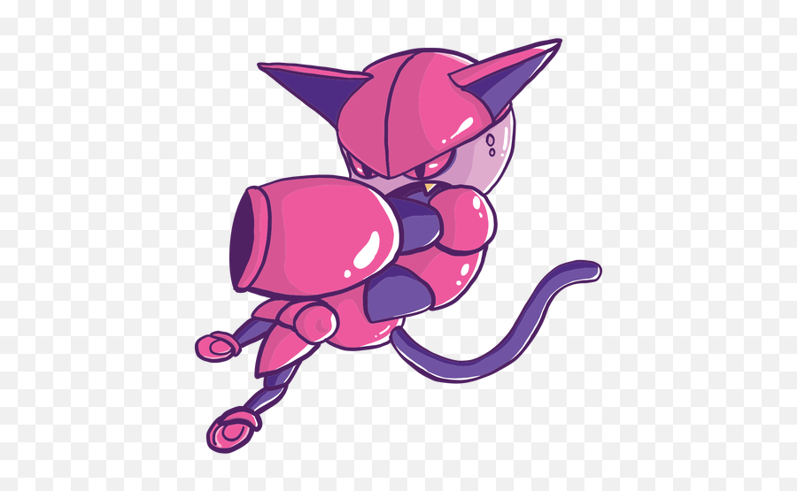 Cat Cyborg Flat - Cartoon Png,Cyborg Png