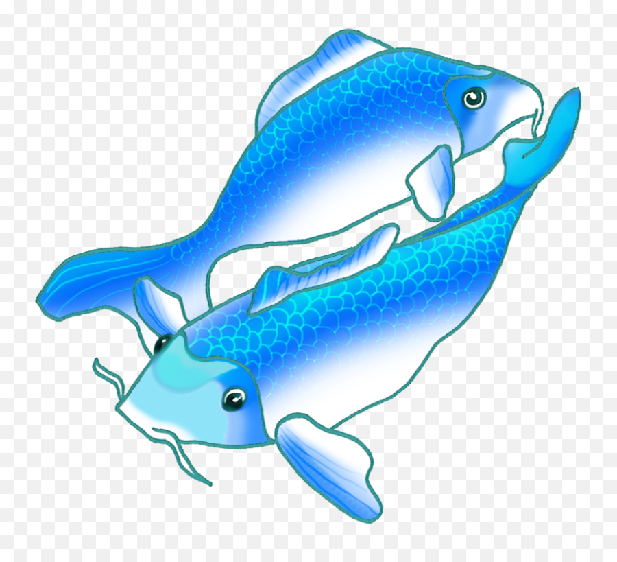 Chinese Fish Drawing Free Download - Blue Fish Gif Transparent Background Png,Koi Fish Png