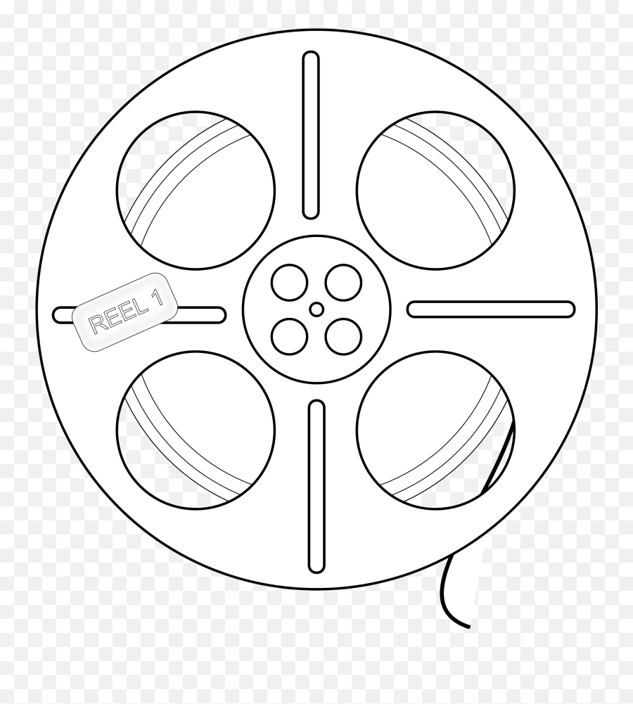Download Movie Reel Clipart - White Film Reel Full Size Drawing Png,Movie Reel Png