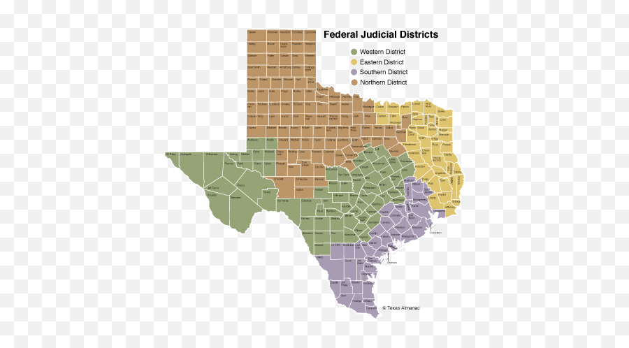 Federal Courts In Texas Almanac - San Marcos On Texas Map Png,Texas Map Png