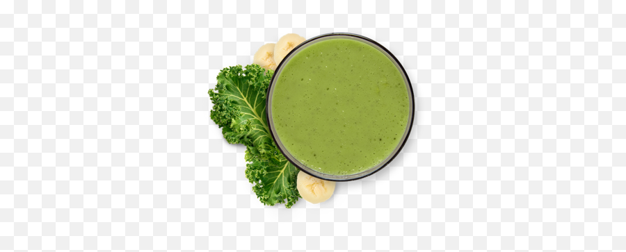 Kale Banana And Quinoa Smoothie - Green Juice Top View Png,Smoothie Png