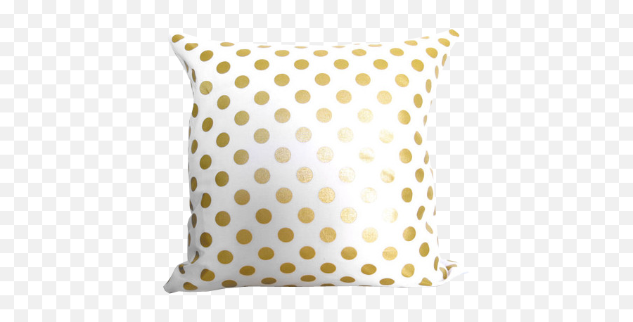 Metallic Gold Dots Pillow Cover - Polka Dot Png,Gold Dots Png