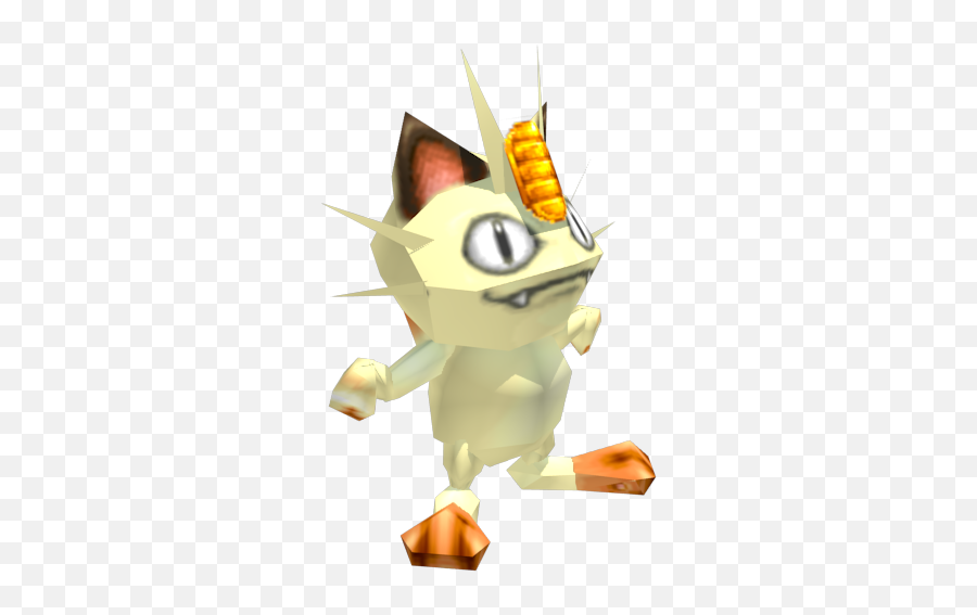 Nintendo 64 - Pokémon Snap 052 Meowth The Models Resource Meowth Pokemon Snap Png,Meowth Png
