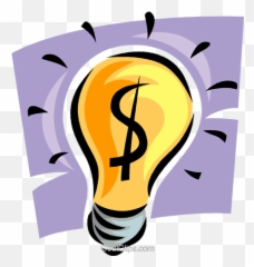 Light Bulb With Money Symbol Royalty Free Vector Clip Art - png