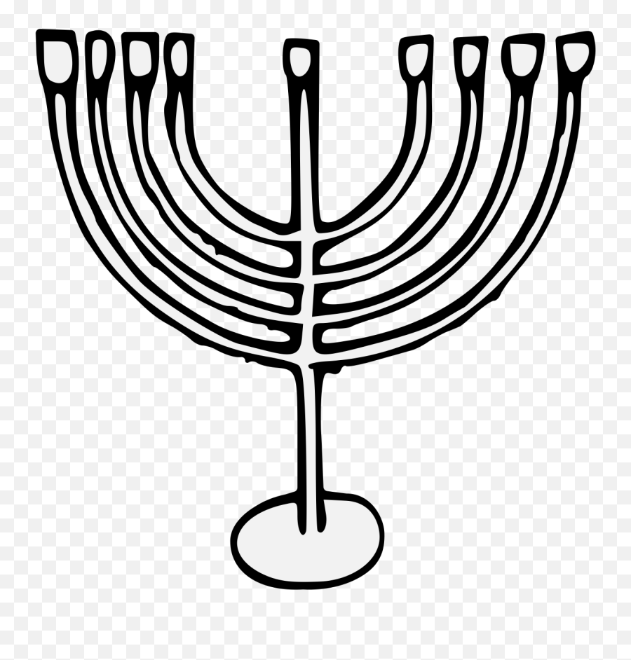 Menorah - Traceable Heraldic Art Menorah Drawing Png,Menorah Png