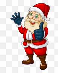 Santa Claus Png Clipart - Holding Christmas List Cartoon Images Of With Tree