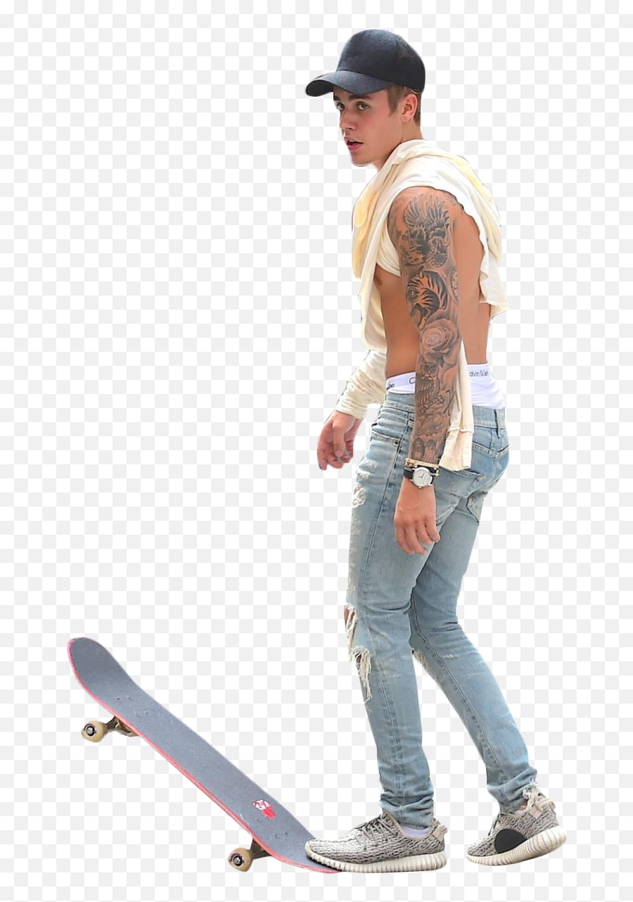 Justin Bieber Skateboarding Png Image - Full Size Justin Bieber,Skateboarder Png