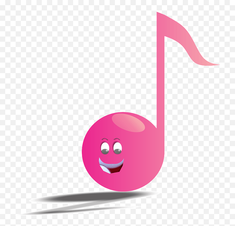Cartoon Music Note Clipart - Simbol Musik Warna Pink Png,Music Note Transparent