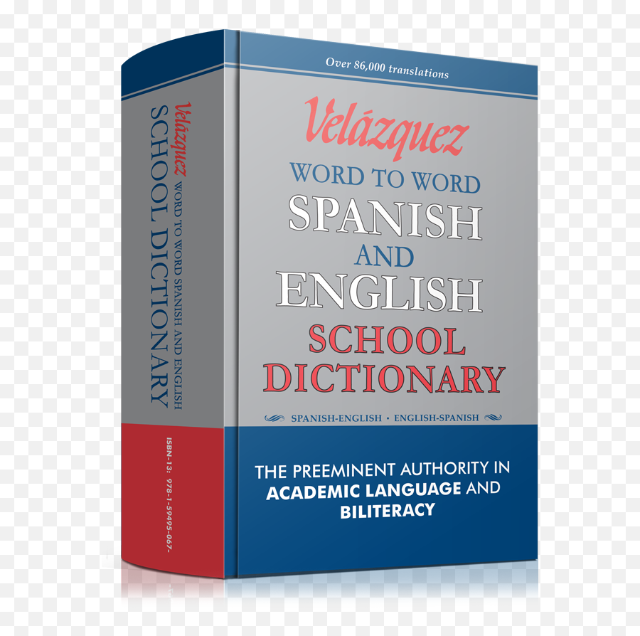 Velázquez Word To English And Spanish School Dictionary - Dictionary English To English Png,Dictionary Png