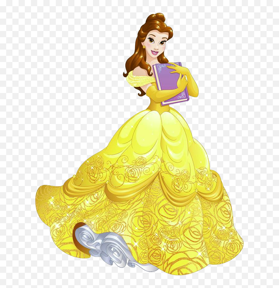 Disney Belle Png Transparent - Princess Belle With Book,Rapunzel Transparent Background