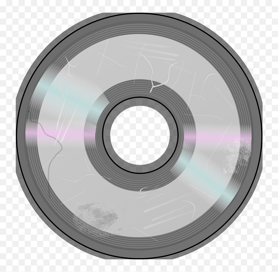 Compact Disc Scratched Clipart - Solid Png,Compact Disc Logo Png