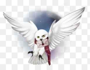 Rec Big - Hedwig Flying With Letter Png,Hedwig Png