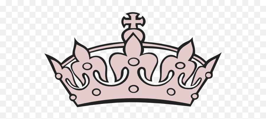 Grayish Pink Tiara Clip Art - Crown Clipart Black And White Png,Cartoon Crown Png