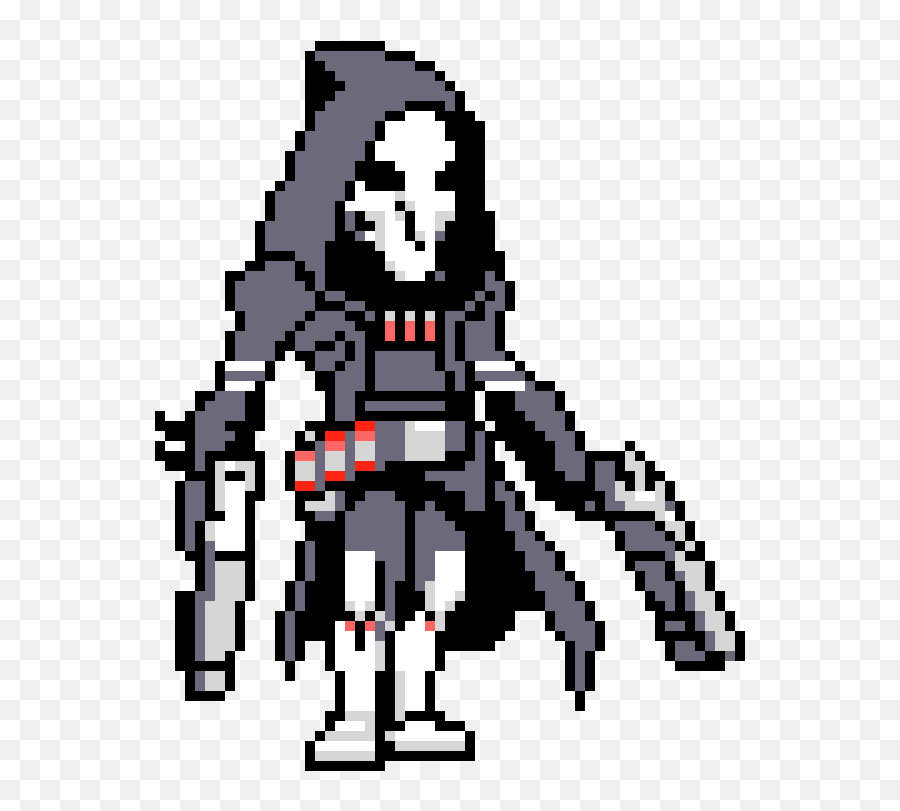 Overwatch Pixel Art With Grid Png Image - Overwatch Reaper Pixel Spray,Overwatch Logo Pixel Art