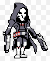 Overwatch Pixel Art With Grid Png Image - Reaper Spray
