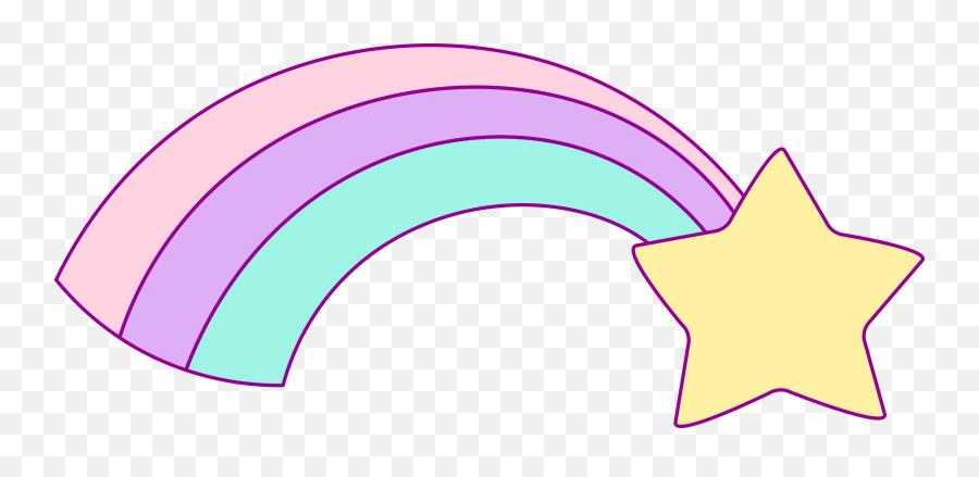 Shooting Star - Pastel Unicorn Rainbow Clipart Png,Arco Png