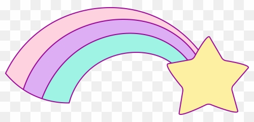 Shooting Star - Pastel Unicorn Rainbow Clipart Png,Arco Png