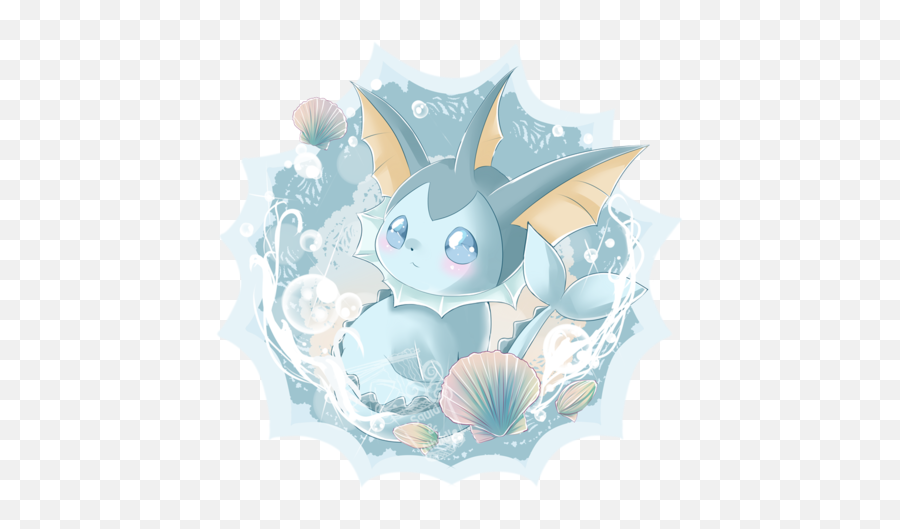 Image About Blue In Pokemon By Cmz U2022 Special Asian - Vaporeon Cute Eevee Evolutions Png,Vaporeon Transparent