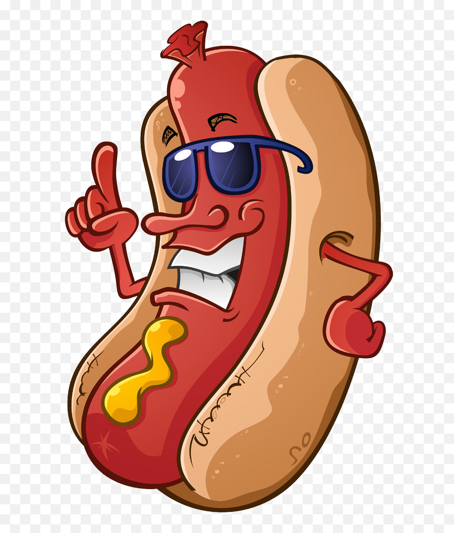 Library Of Cartoon Hot Dog Jpg Royalty - Cartoon Hot Dog Clipart Png,Transparent Hot Dog