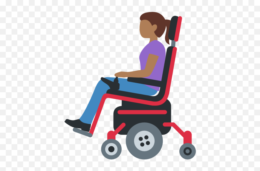 Woman In Motorized Wheelchair Medium - Dark Skin Tone Icon Man In Motorized Wheelchair Emoji Png,Wheelchair Icon