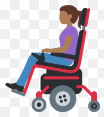 Woman In Motorized Wheelchair Medium - dark skin tone Icon Man In Motorized Wheelchair Emoji png