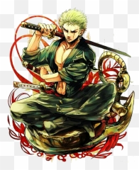 Zoro One Piece Beach Towel - Fanart png