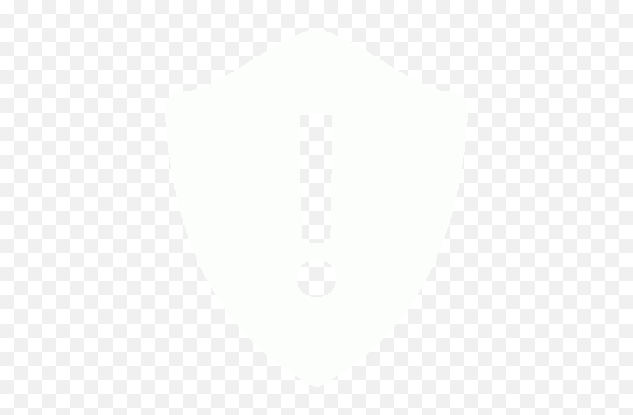 White Warning Shield Icon - Dot Png,Shield Icon Transparent