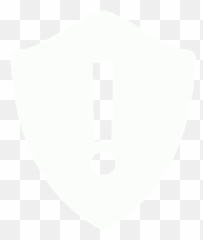 White Warning Shield Icon - Dot Png,Shield Icon Transparent