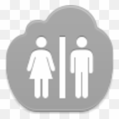 Restrooms Icon - Wharepaku Sign png