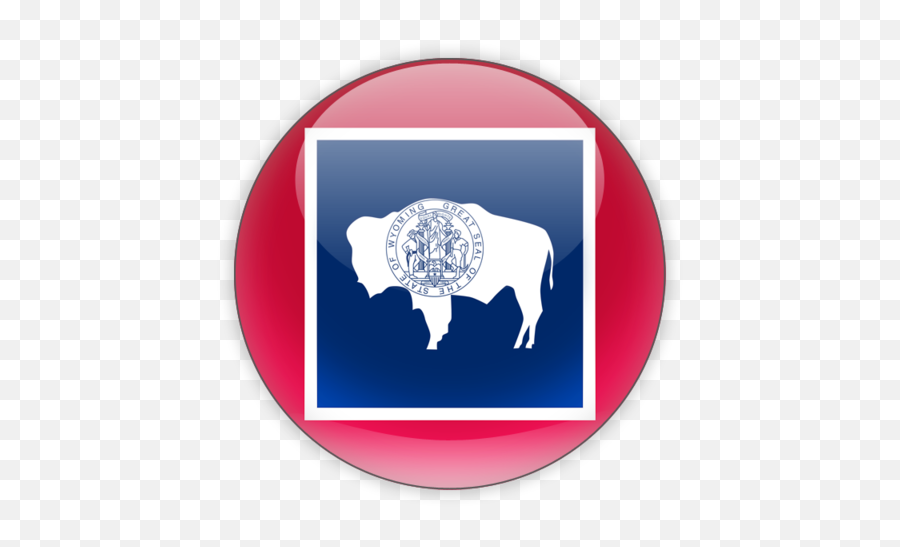 Round Icon Illustration Of Flag Ofu003cbr U003e Wyoming - Vector Wyoming State Flag Png,Location Round Icon