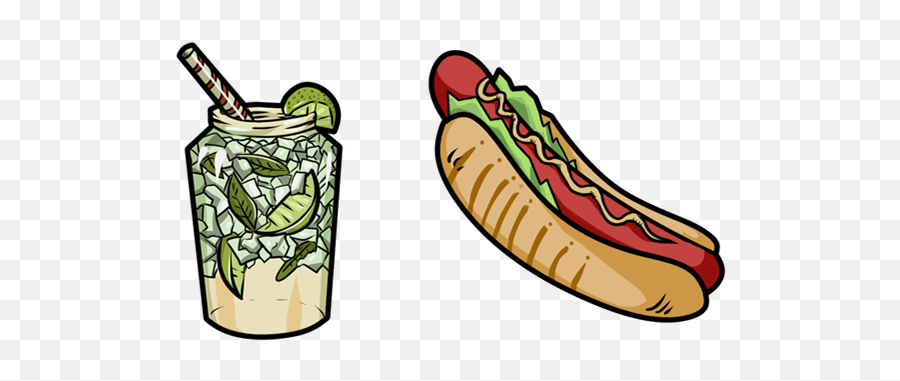 Mojito U0026 Hot Dog Cursor - Cool Mouse Cursors Sweezy Custom Dodger Dog Png,Hot Cursors Icon