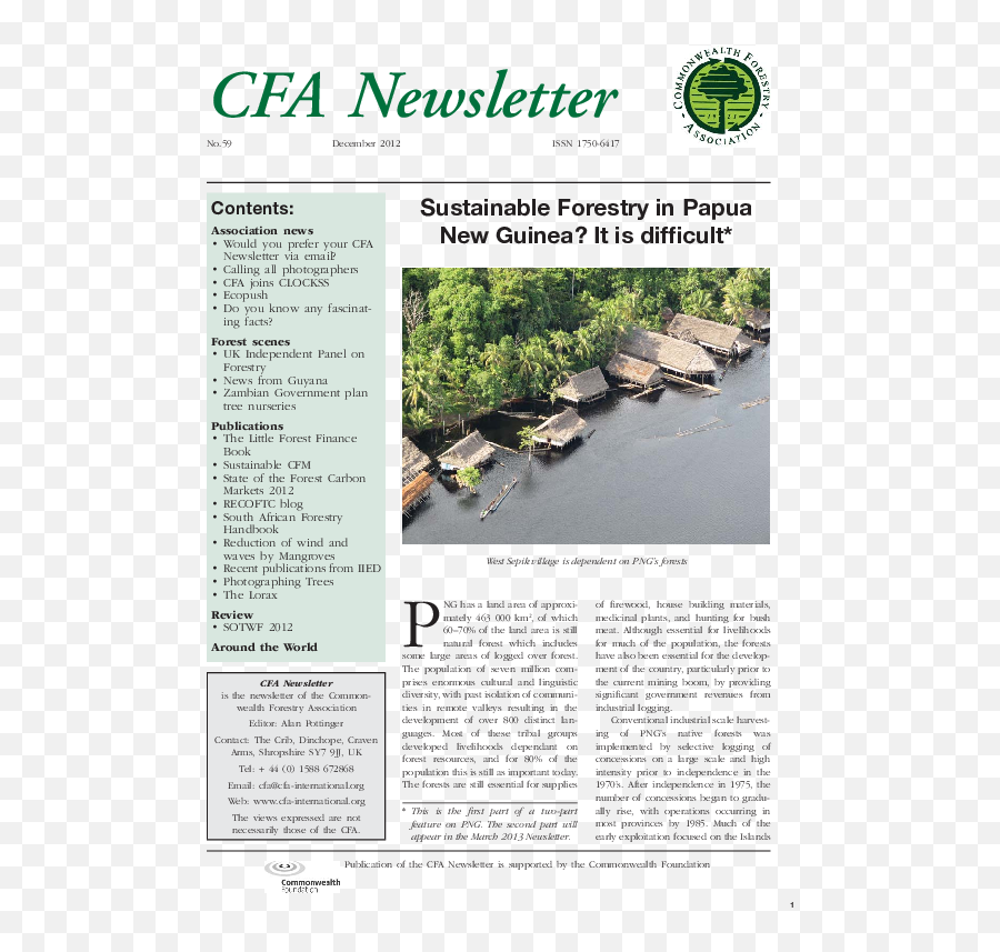Pdf News From Guyana Cfa Newsletter December 2012 - New Economics For Women Png,Tree Canopy Png
