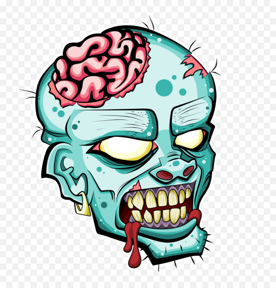 Zombie Drawing Head Png Image With No - Zombie Cartoon Face Png,Head Png