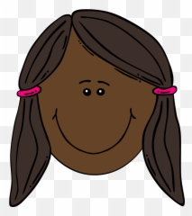 Blushing Girl With Pigtails Svg Clip - Cartoon Girl Face Png,Blushing Png