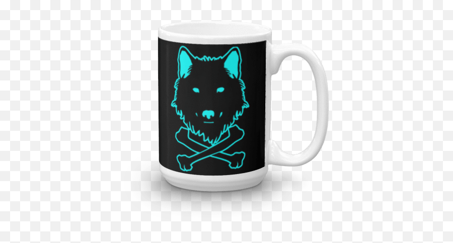 Download Hd Black Wolf Siren Ghost Jolly Roger Coffee Cup - Mug Png,Ghost Silhouette Png