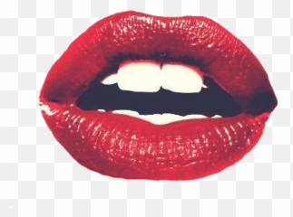 Mouth Vintage Photography Lips Hand Lettering - Red Lips Vintage Png,Lip Png