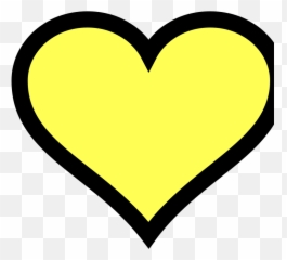 Yellow Heart Svg Vector Clip - Clipart png