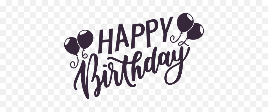 Happy Birthday Balloons Lettering - Happy Birthday Lettering Png,Happy Birthday Logo