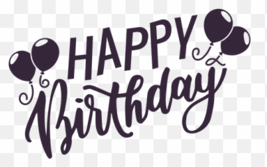 Happy Birthday Balloons Lettering - Png